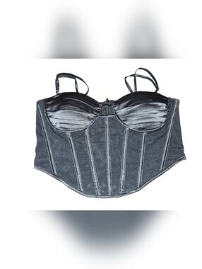 Say What Total Babe Satin Mesh Corset Top Size M